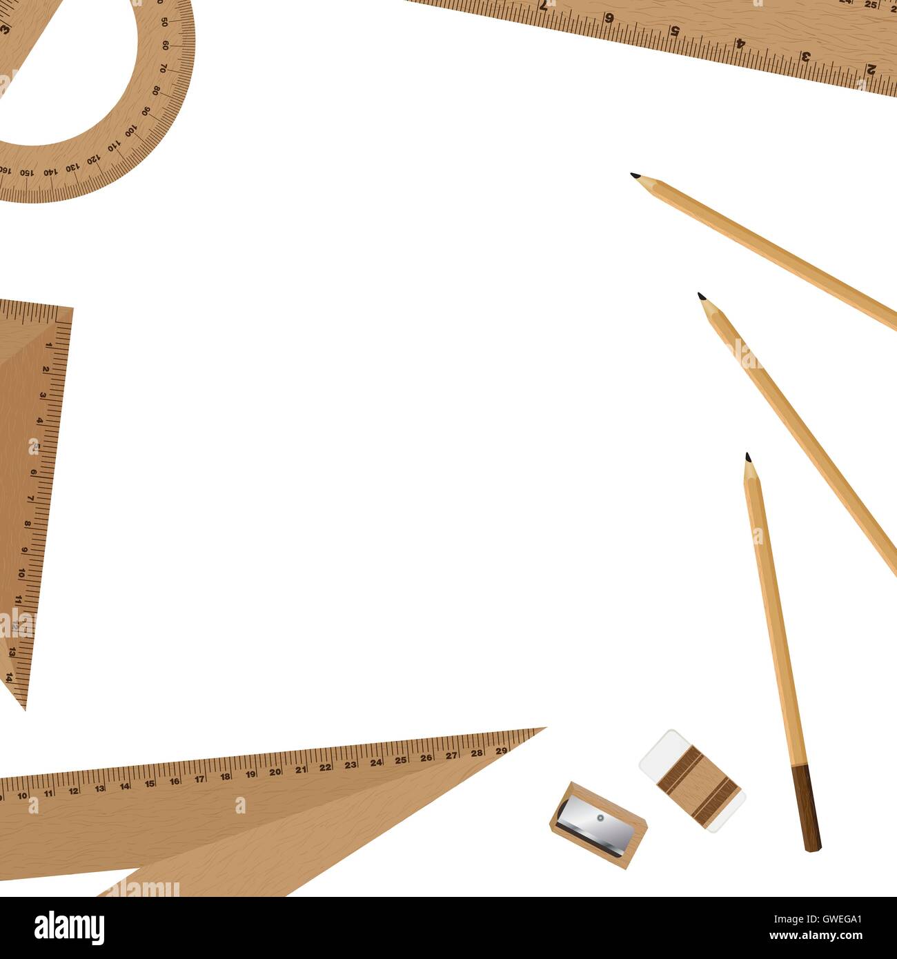 Spitzer, Hintergrund, Zentimeter, Ausbildung, Ausrüstung, Illustration, Zoll, Instrument, isoliert, Länge, Maß, Millimeter Stock Vektor