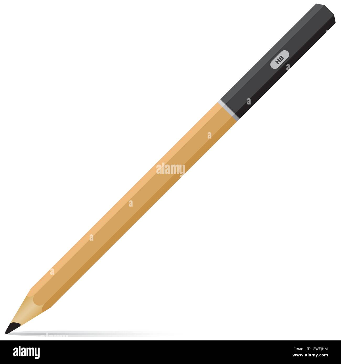 Bleistift, Vektor, Farbe, Illustration, Satz, weiß, Büro, Design, Hintergrund, Kunst, bunt, Holz, Objekt, Schule, Ausrüstung Stock Vektor