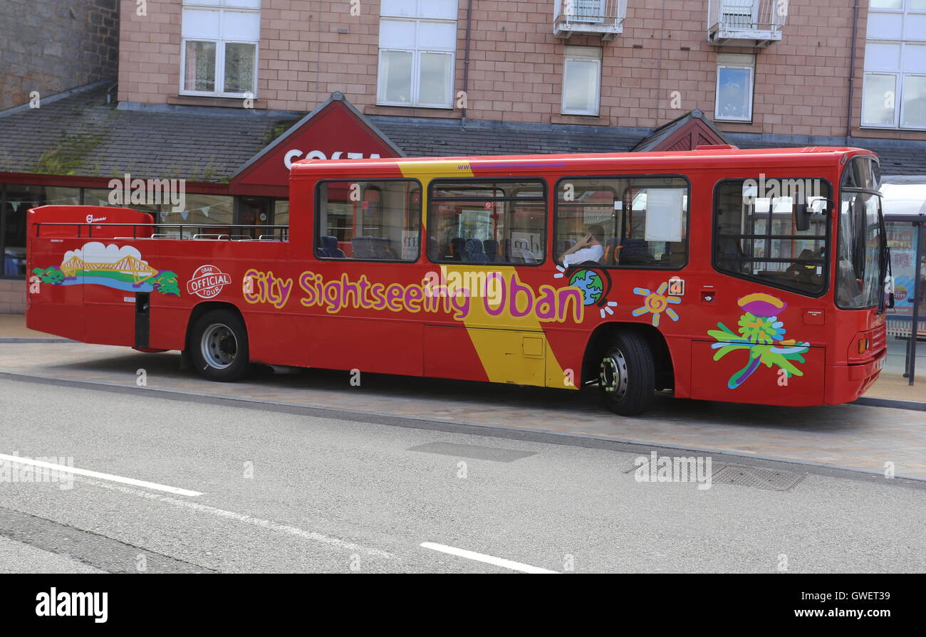 City Sightseeing Bus Schottland Oban september 2016 Stockfoto