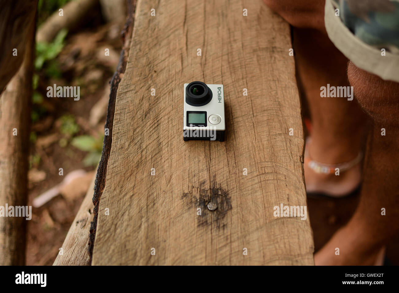 Go Pro erwartet Stockfoto