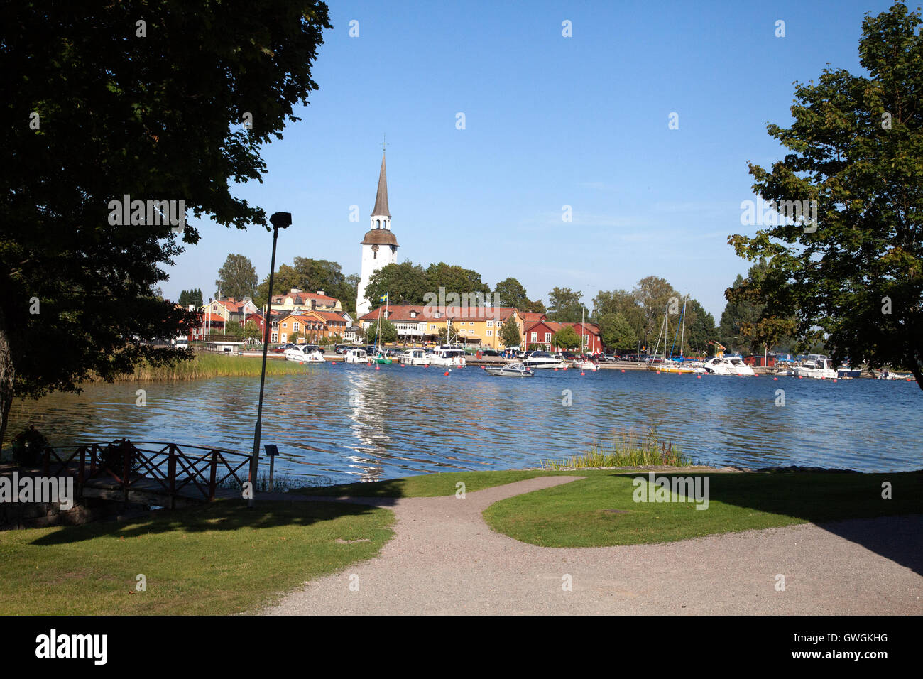 MARIEFRED der Altstadt befindet sich das Schloss Gripsholm Stockfoto