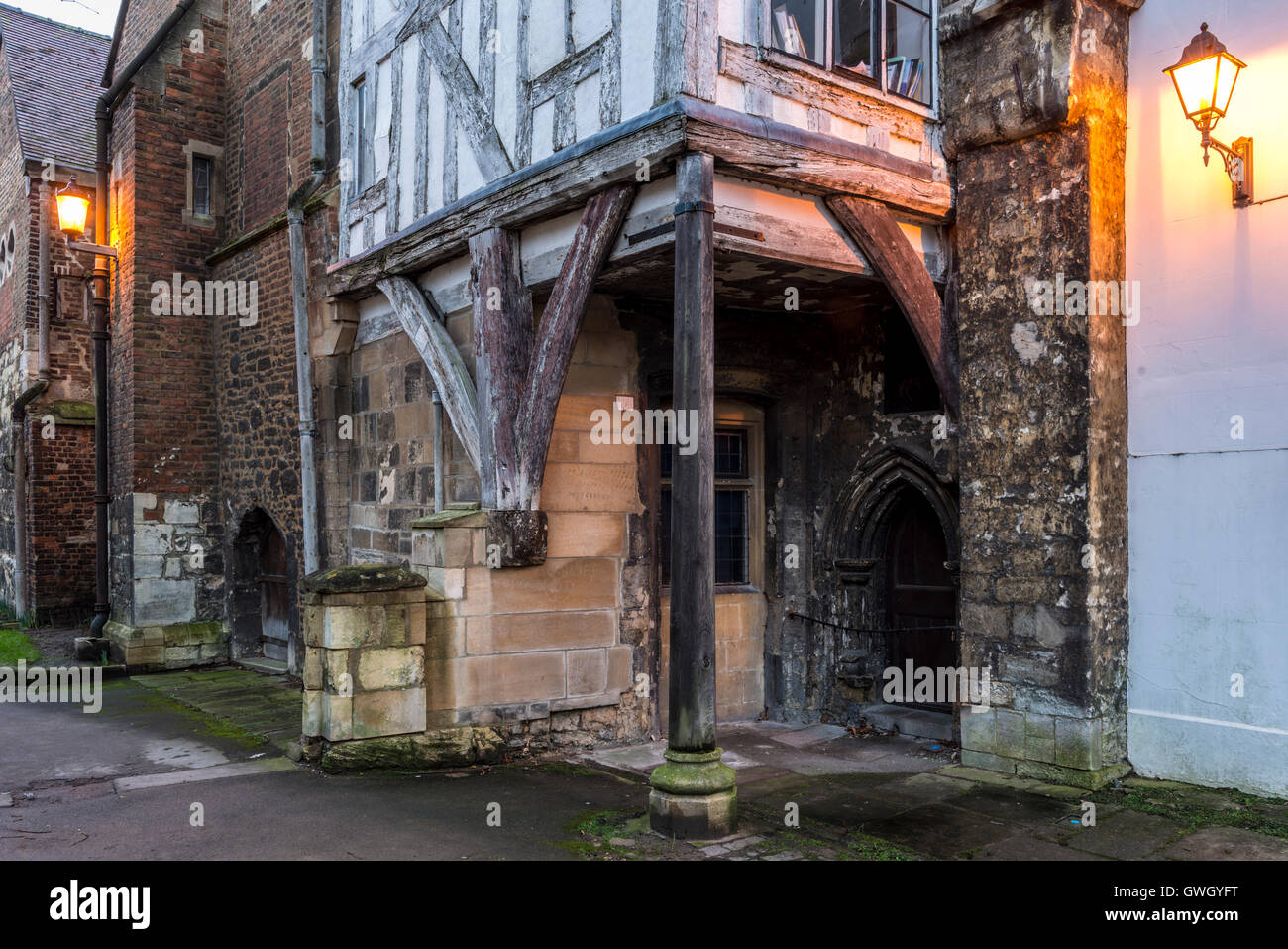 Tudor-Gebäude in Gloucester, Gloucestershire, UK Stockfoto