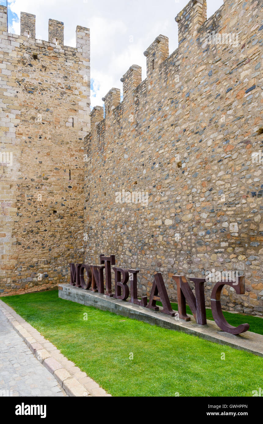 Die alte walled Stadt von Montblanc, Tarragona, Katalonien, Spanien Stockfoto