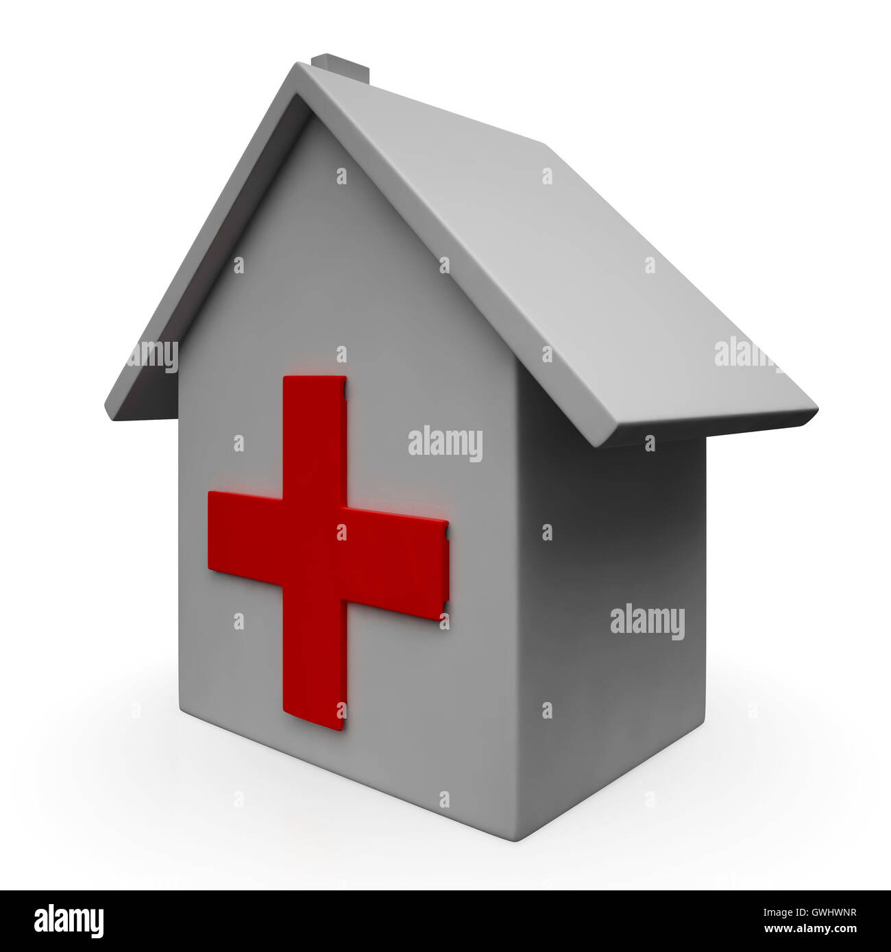 Krankenhaus-Symbol zeigt Notfall medizinische Klinik Stockfoto