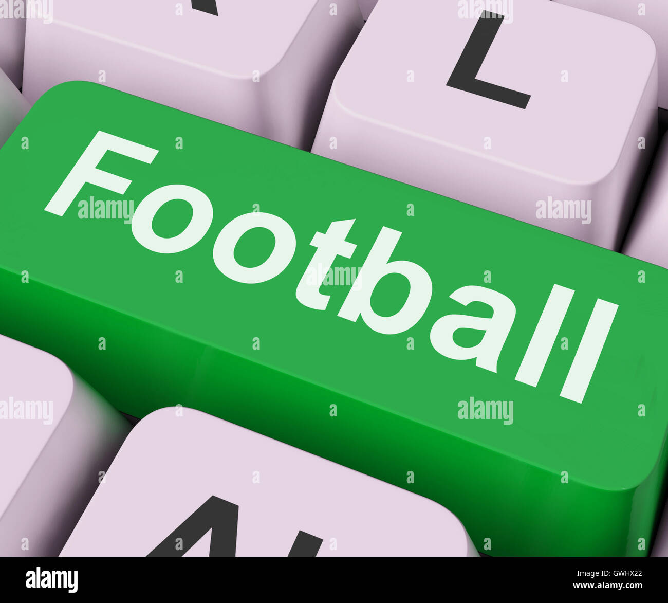 Fußball-Schlüssel bedeutet, Rugby oder Fußball Stockfoto