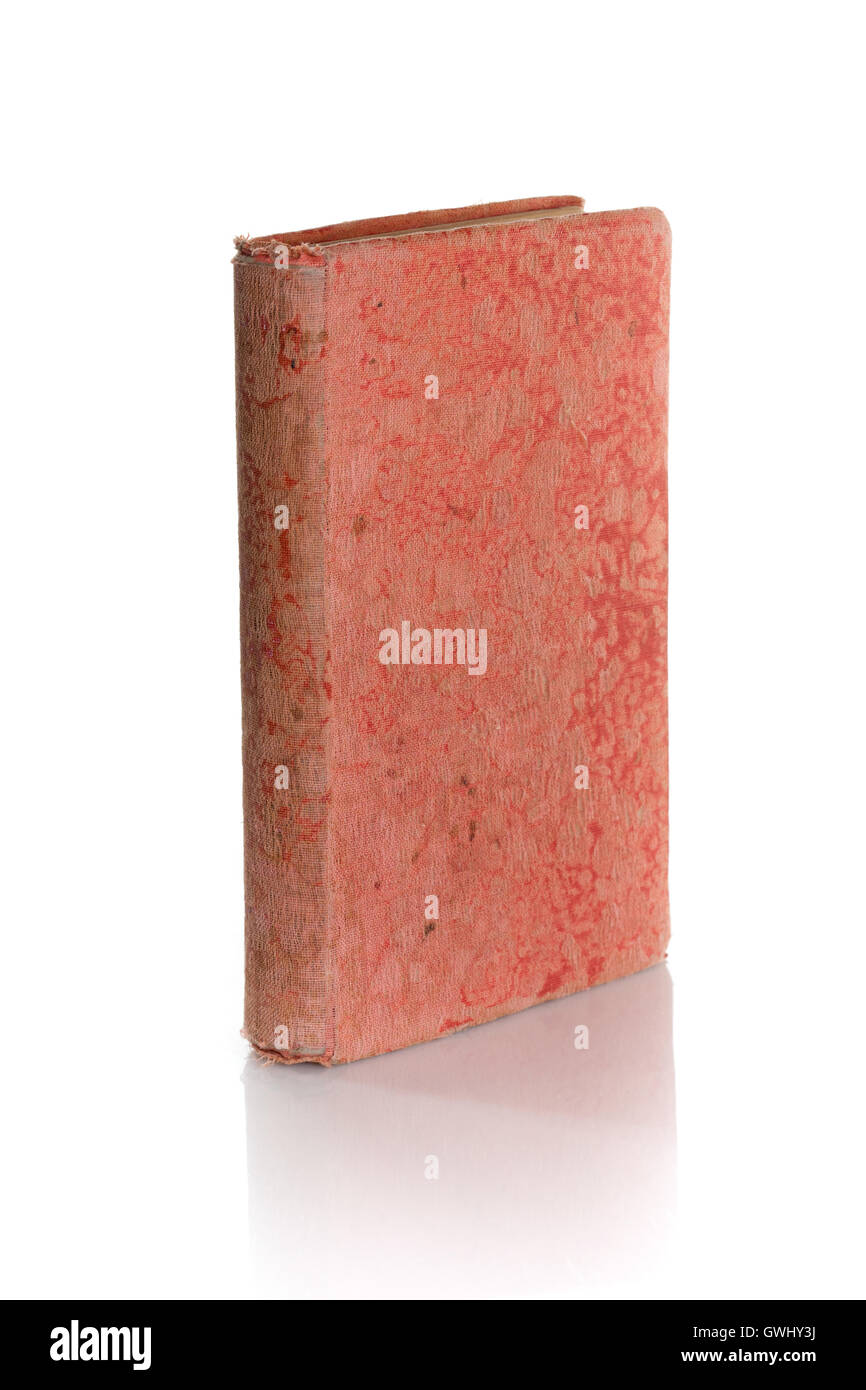 altes Buch isoliert auf weißem Hintergrund Stockfoto