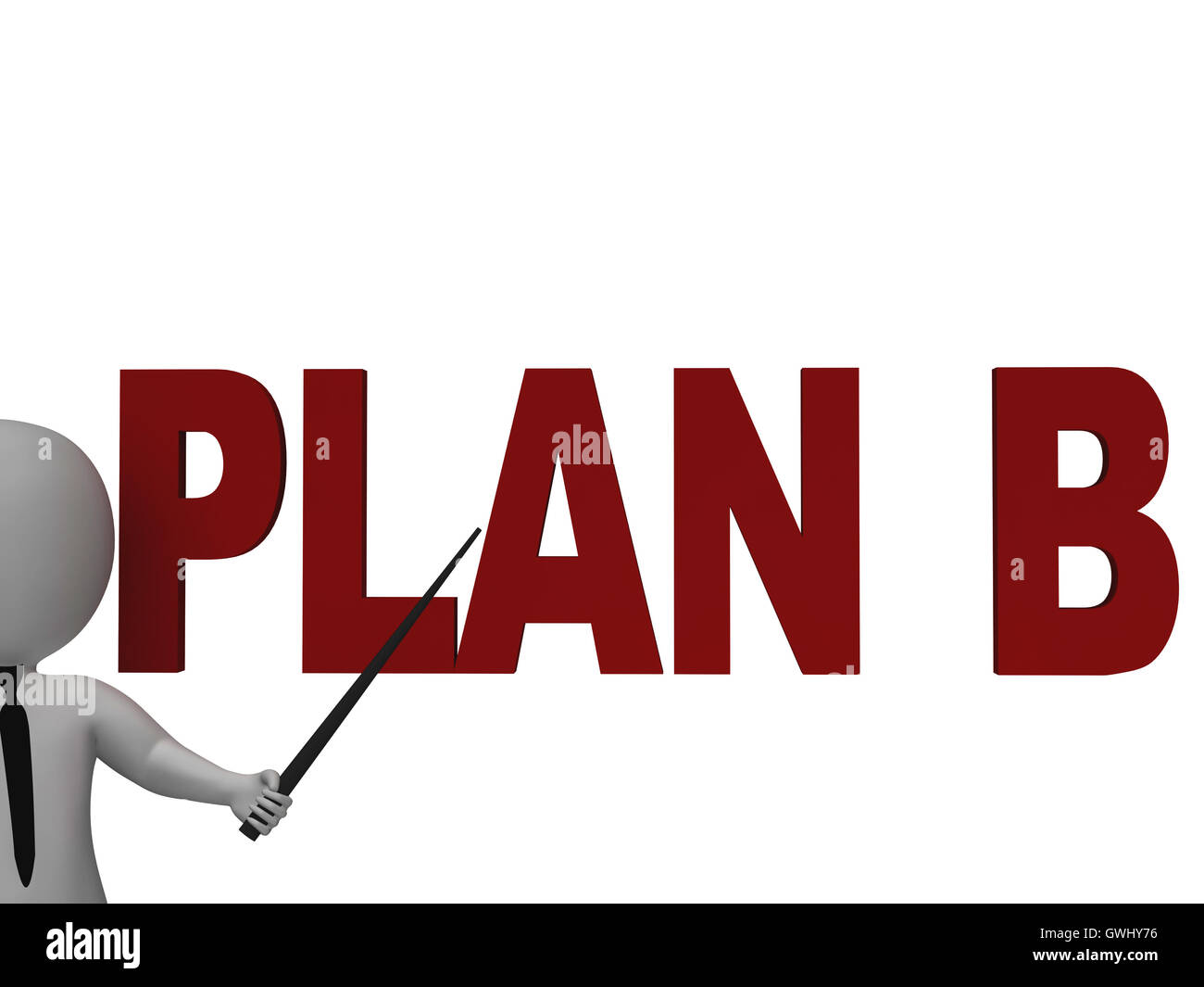 Plan B zeigen Alternative Strategie Stockfoto