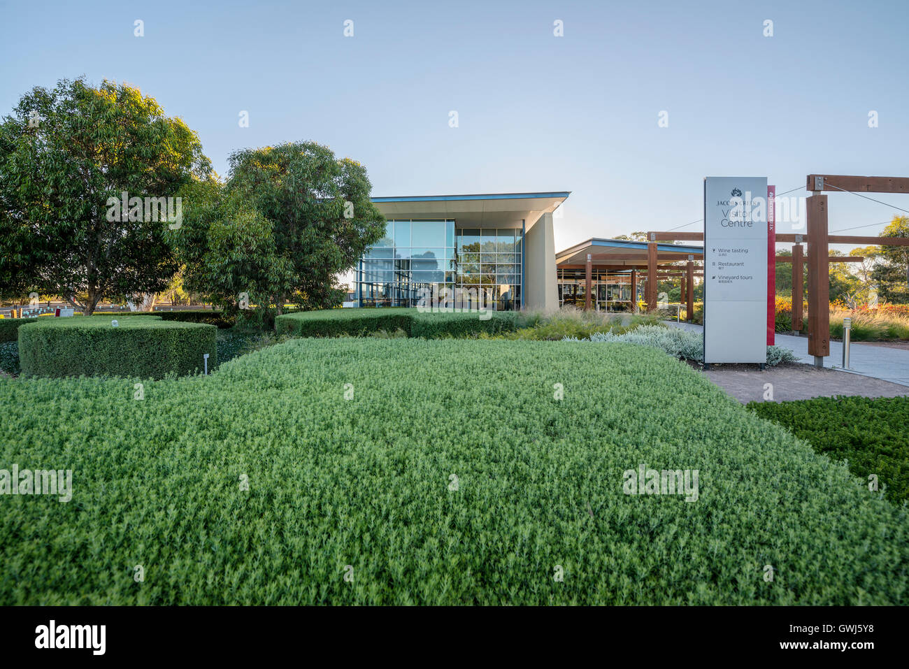 Die Jacob Creek Visitor Centre in South Australia Barossa Valley Stockfoto