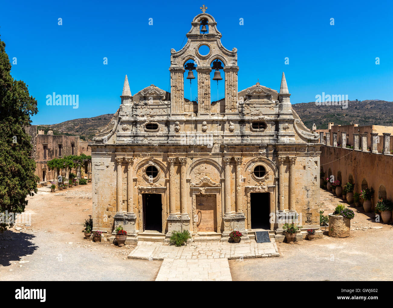 Kloster Arkadi, Crete Stockfoto