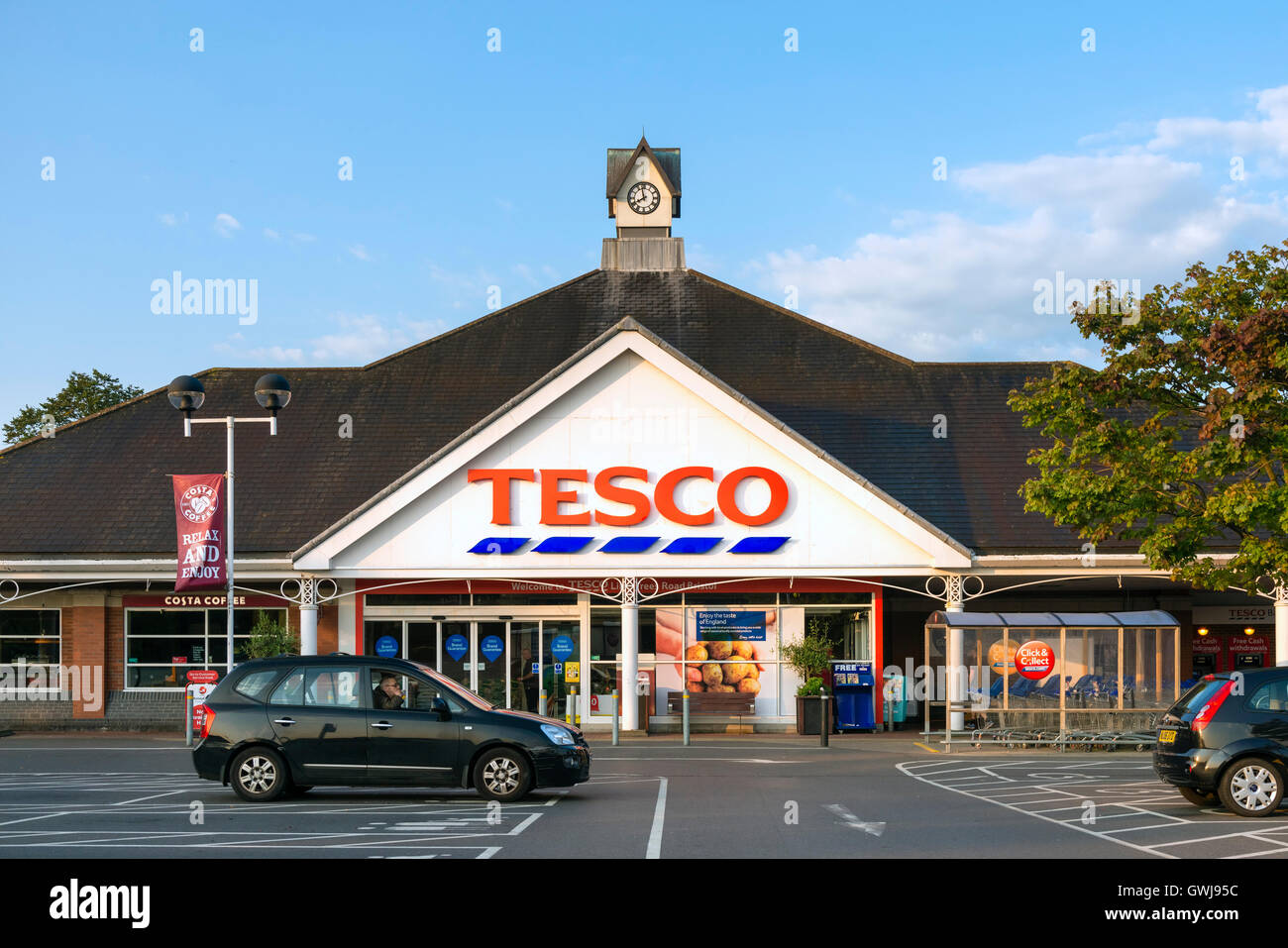 Tesco Superstore, UK. Stockfoto