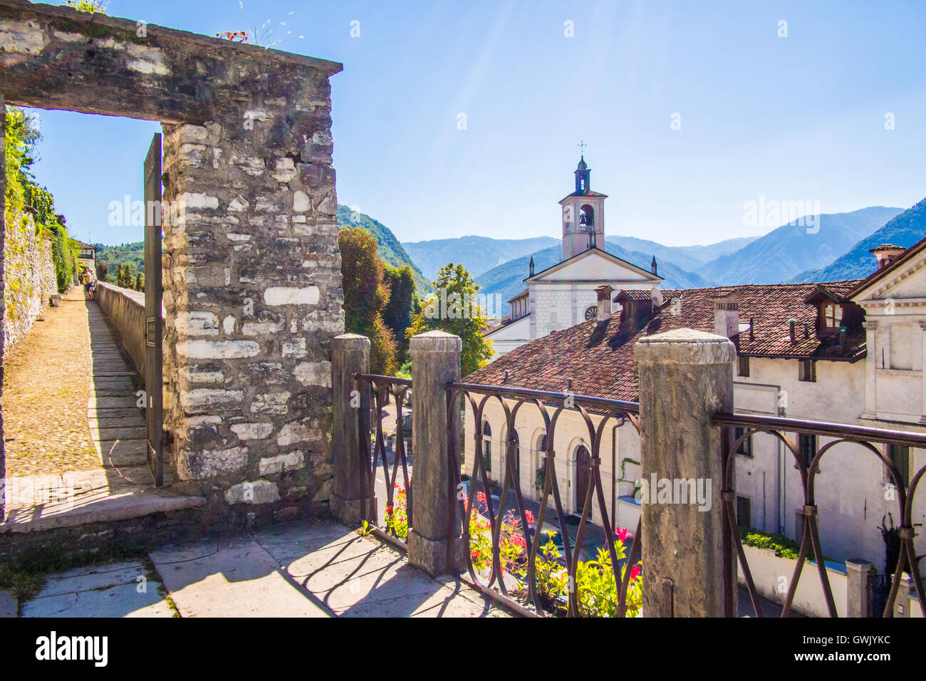 Feltre, einer Stadt im Dolomiti Bellunesi Nationalpark, Provinz Belluno, Region Venetien, Italien. Stockfoto