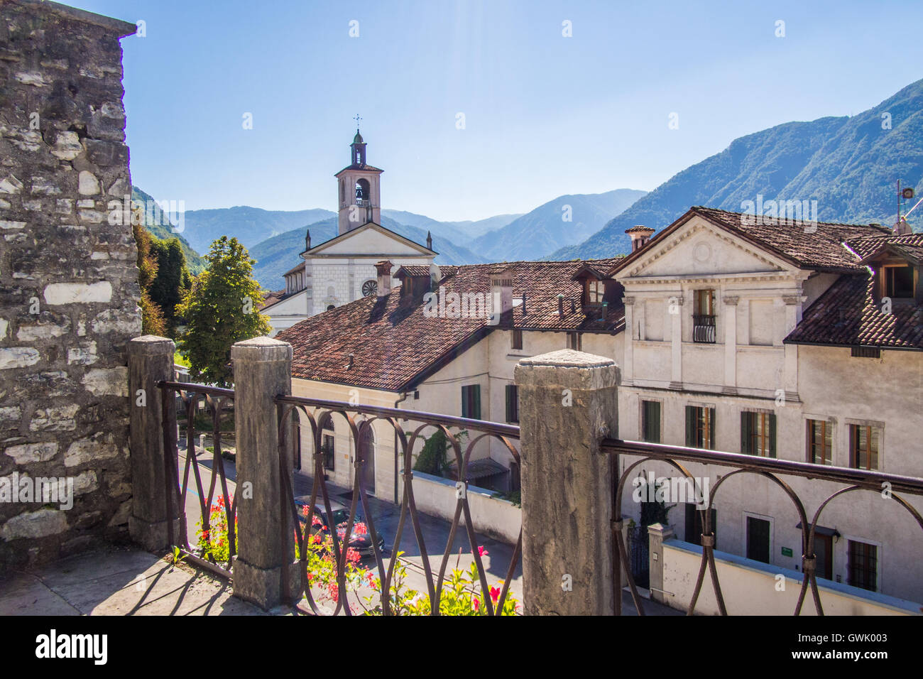 Feltre, einer Stadt im Dolomiti Bellunesi Nationalpark, Provinz Belluno, Region Venetien, Italien. Stockfoto
