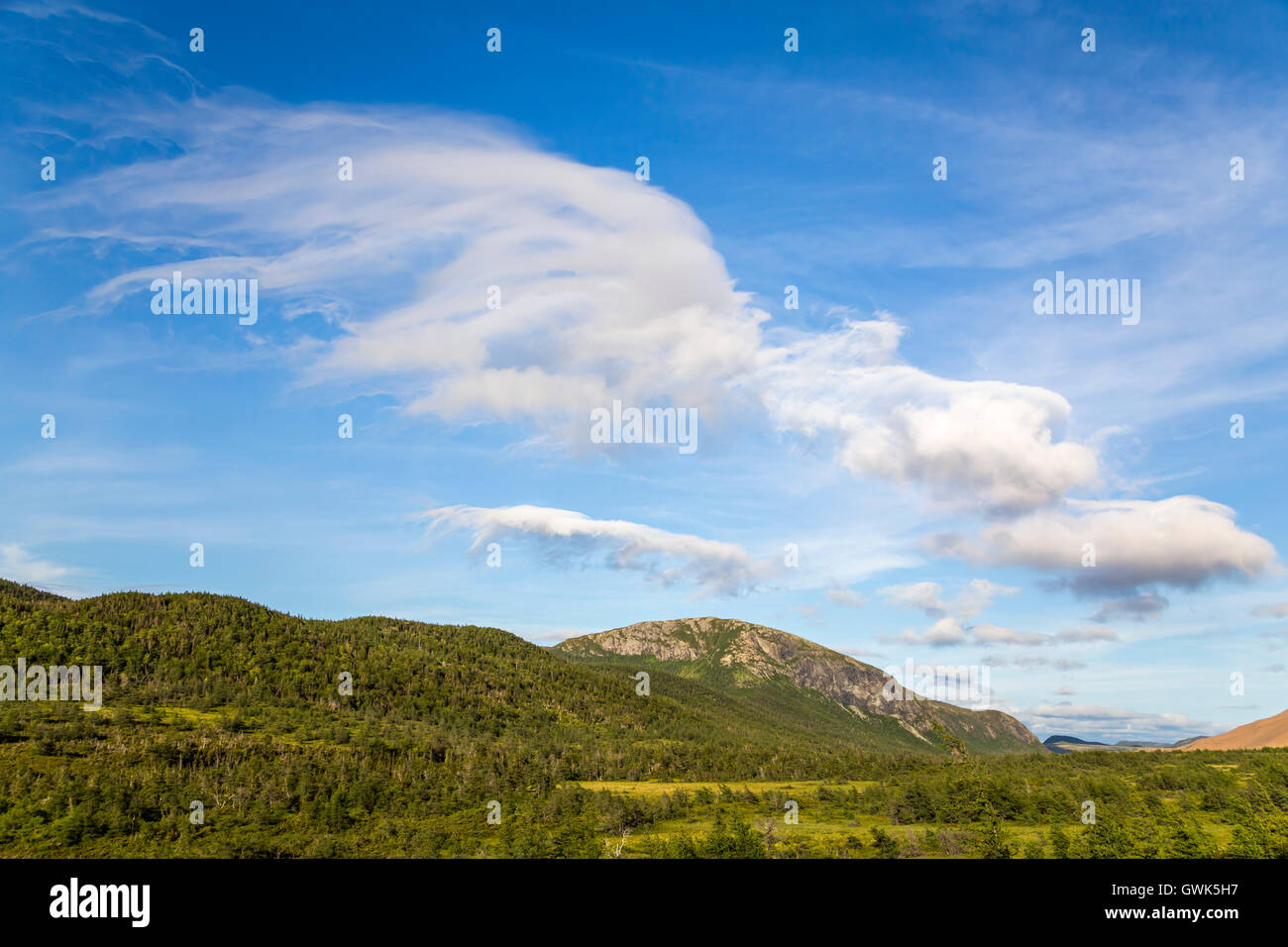 Die Tablelands im Gros Morne National Park, Neufundland und Labrador, Kanada. Stockfoto