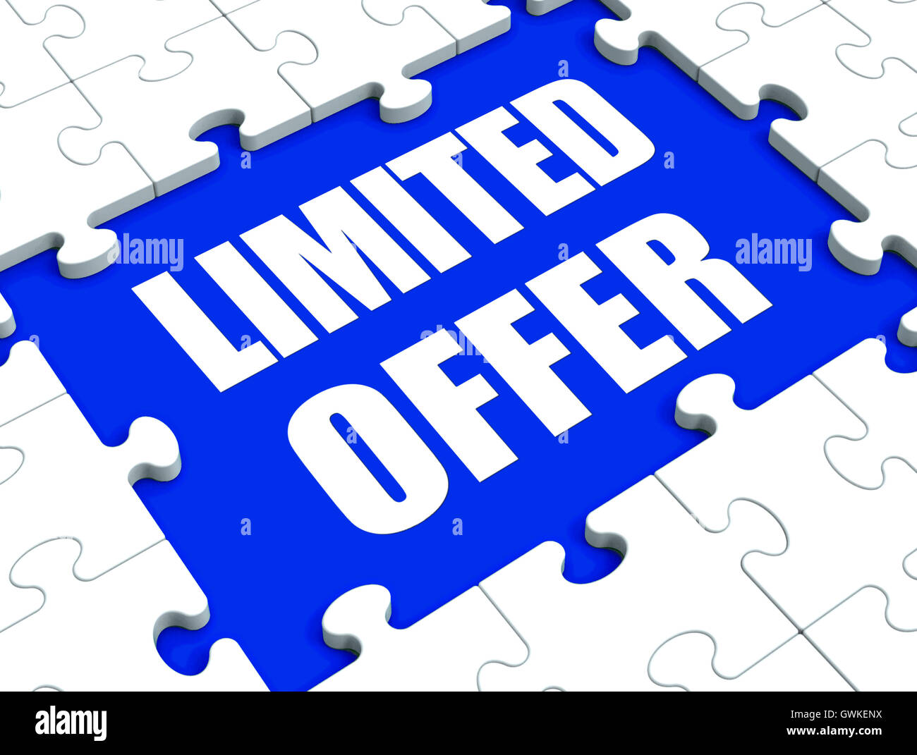 Limitiertes Angebot Puzzle zeigt Frist Produkt-Promotion Stockfoto