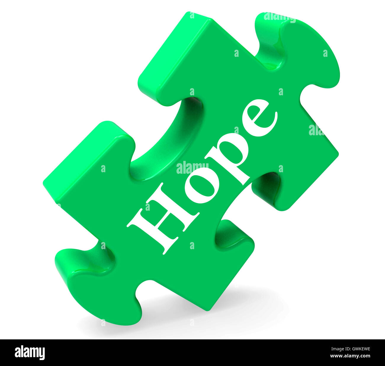 Hoffnung-Puzzle zeigt Hoffnung Hoffnung Wünsche oder Wunschdenken Stockfoto