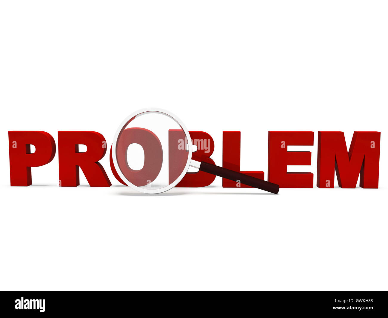 Problem Word Mittel schwierig Streitigkeiten oder Probleme Stockfoto