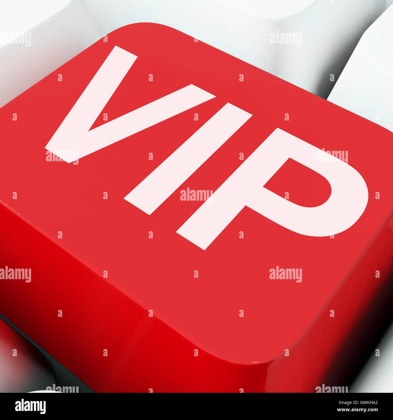 VIP-Keys zeigen einflussreiche sehr wichtige Person Stockfoto