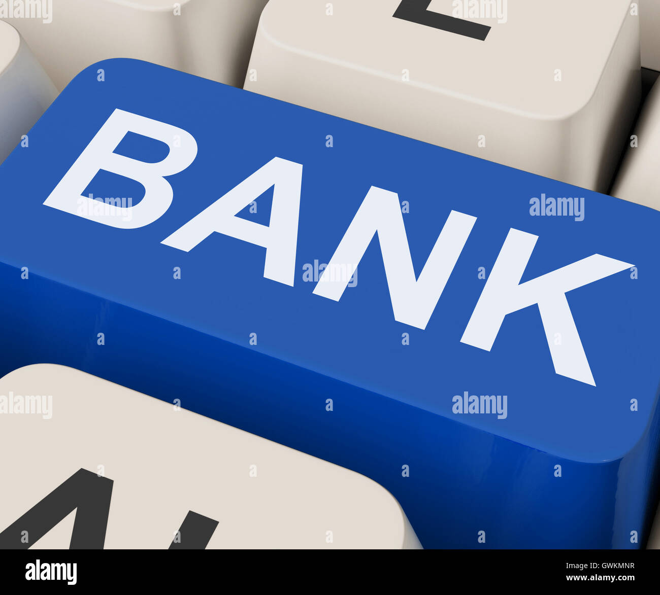 Bank Zentrale Shows Online oder Internet-Banking Stockfoto