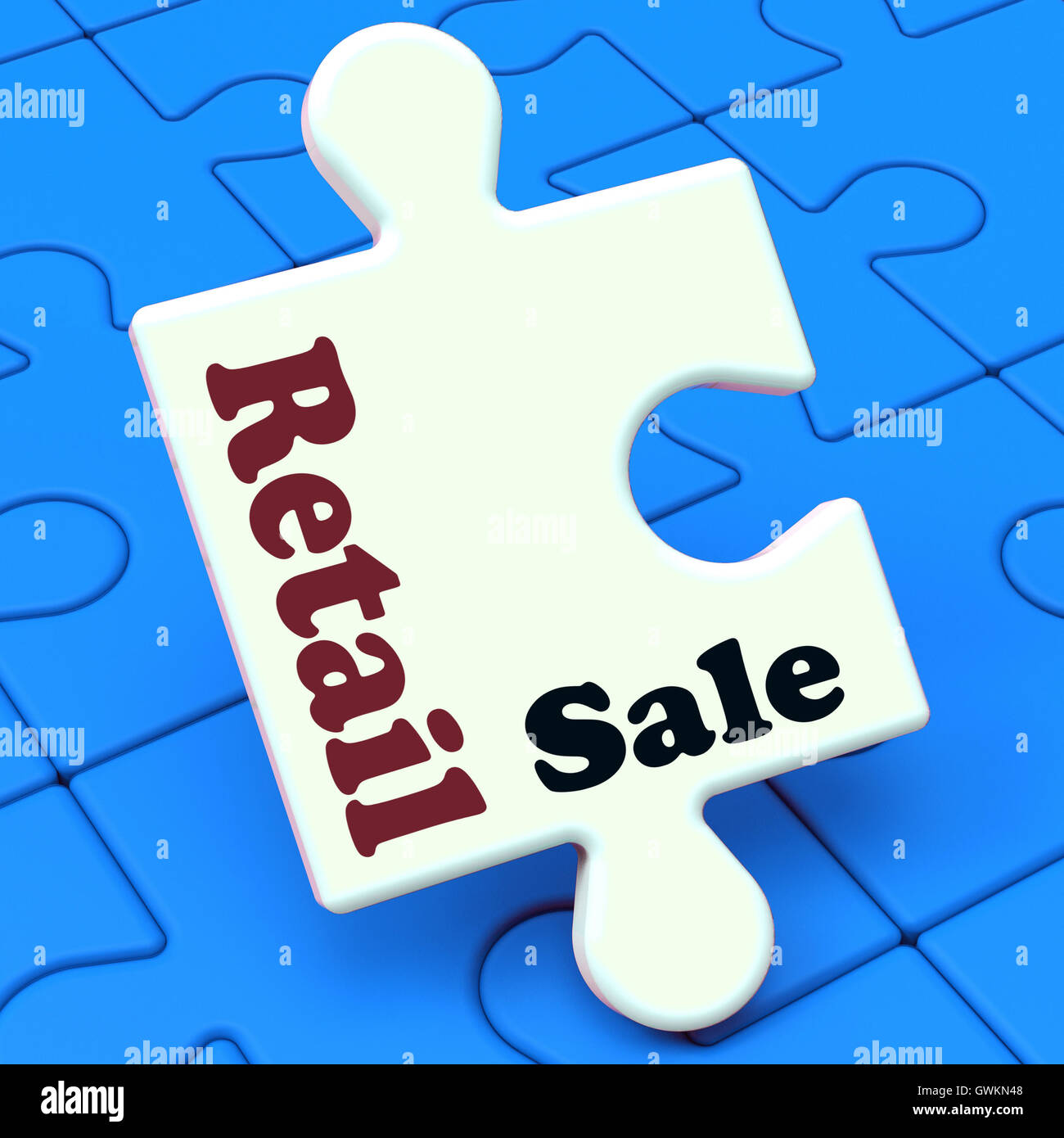 Einzelhandel Verkauf Puzzle zeigt Verbraucher Verkauf oder Vertrieb Stockfoto