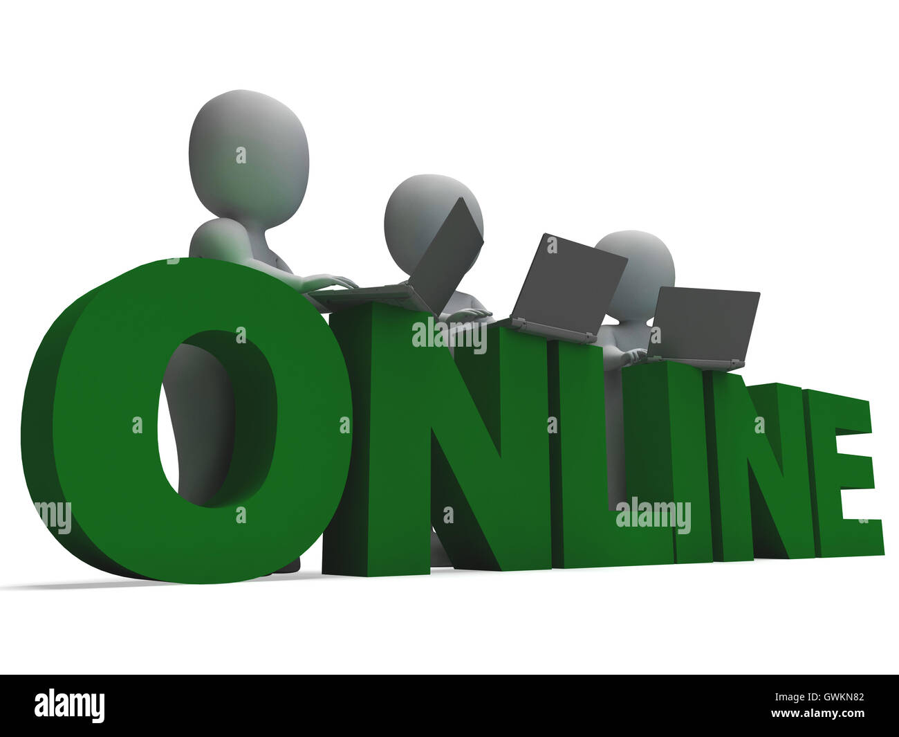 Online-Verbindung mit World Wide Web Stockfoto