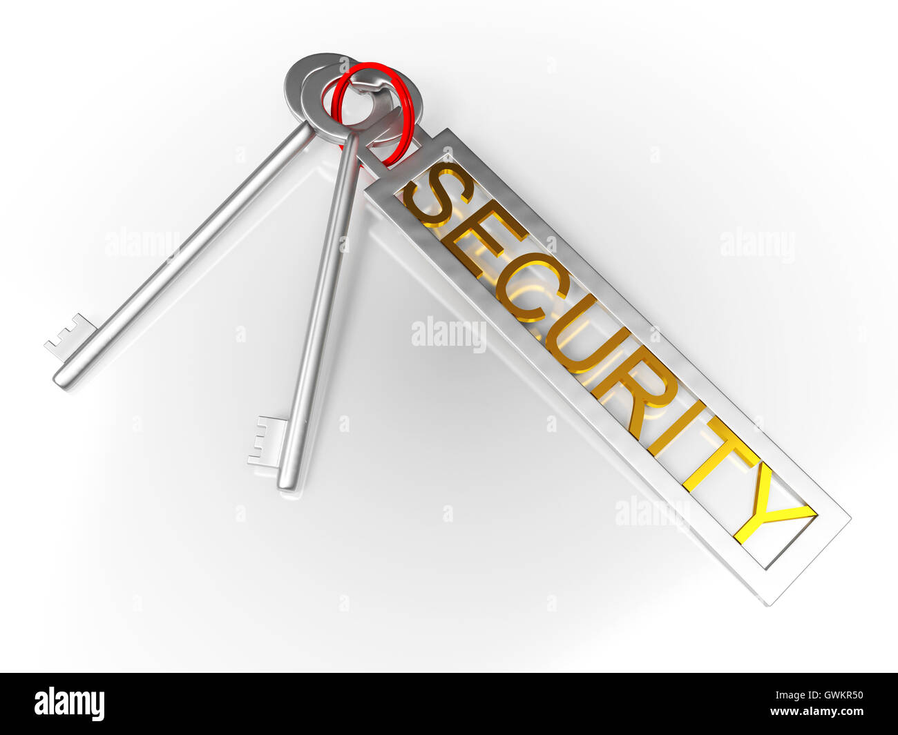 Sicherheit Schlüssel zeigt schützen gesperrte und sicher Stockfoto