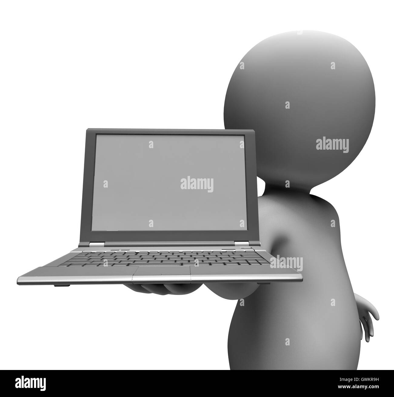 PC Computer mit Leerzeichen zeigt Surfen Internet Stockfoto