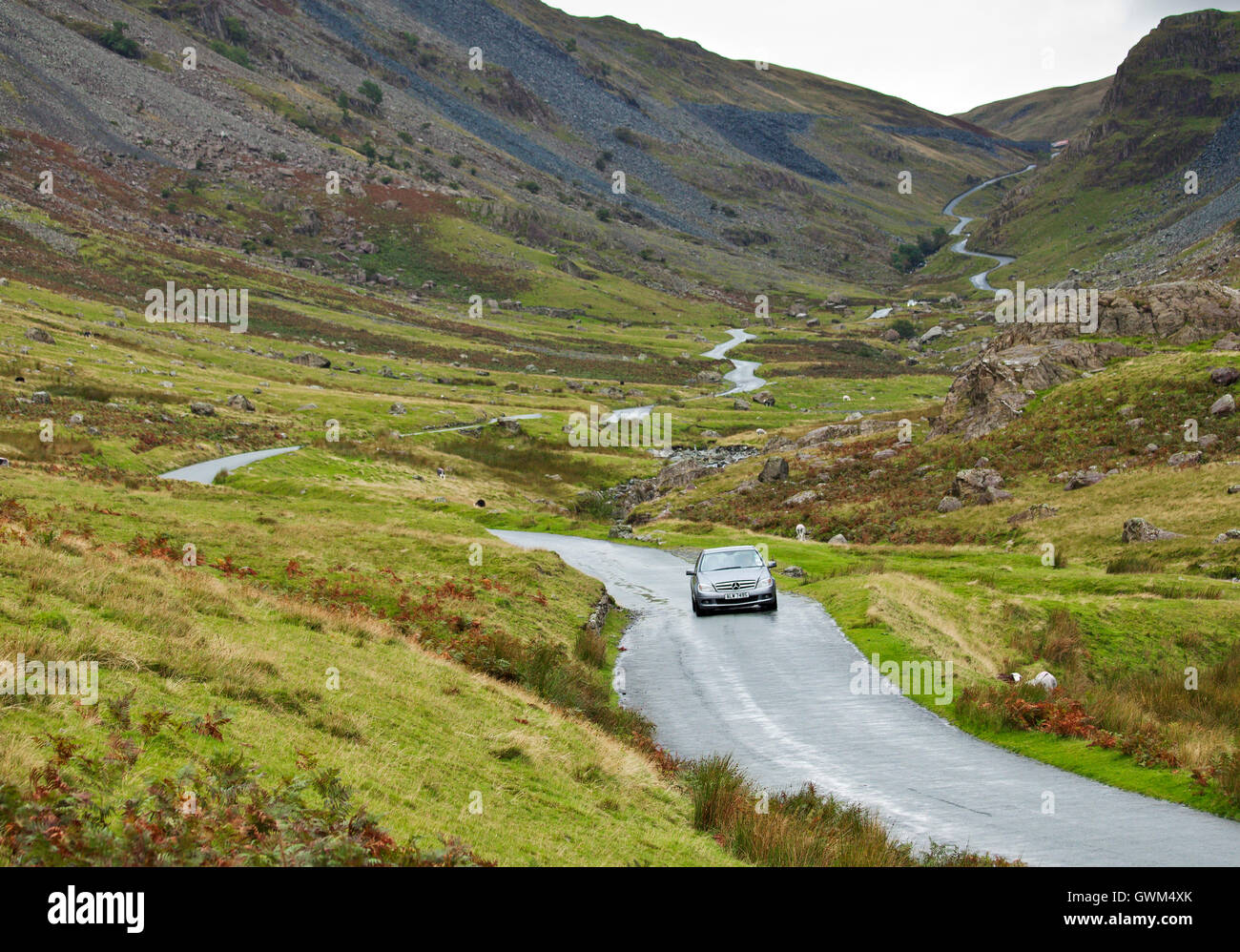 Honister Pass, Nationalpark Lake District, Cumbria. Stockfoto