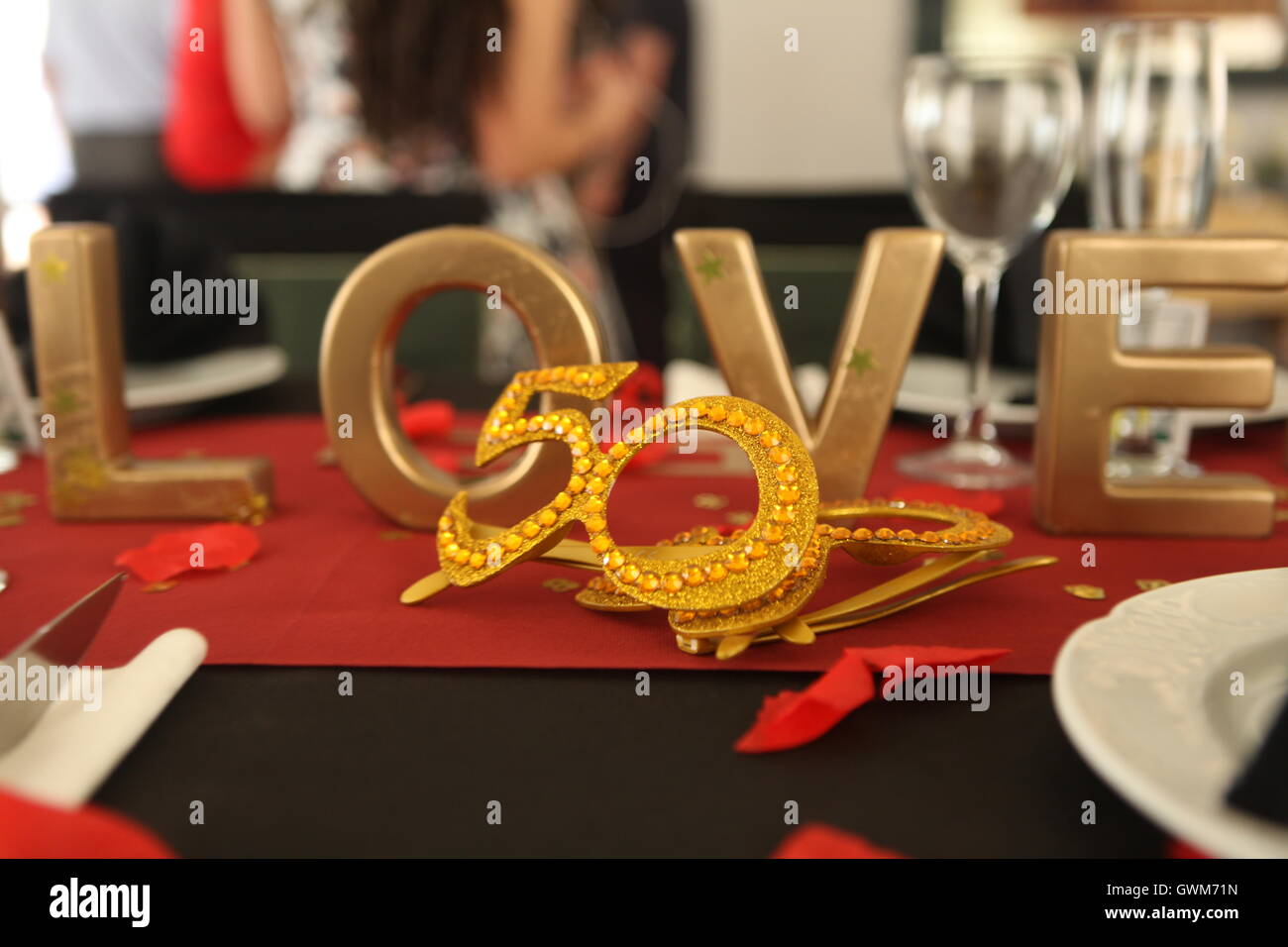 50. Goldene Hochzeit Stockfoto