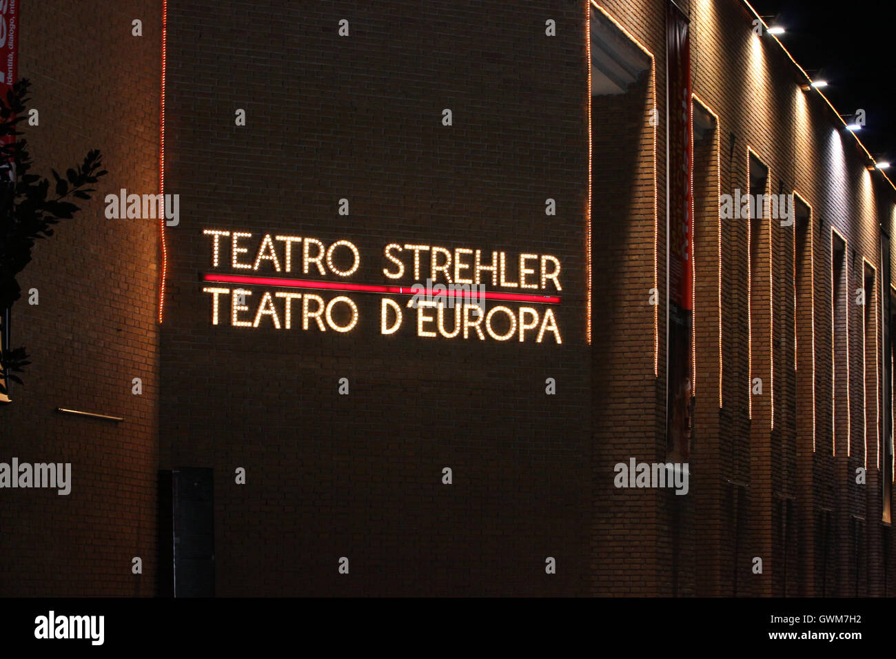 Ein Detail der Lichter des Theater 'Piccolo Teatro Strehler", Mailand, Italien Stockfoto