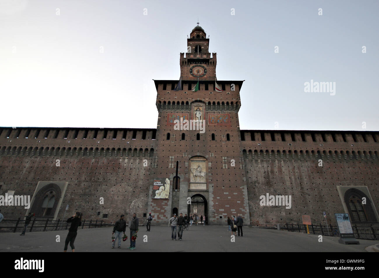 Die schöne Haupteingang der Sforzesco Schloss, Mailand, Italien, Castello Sforzesco Stockfoto