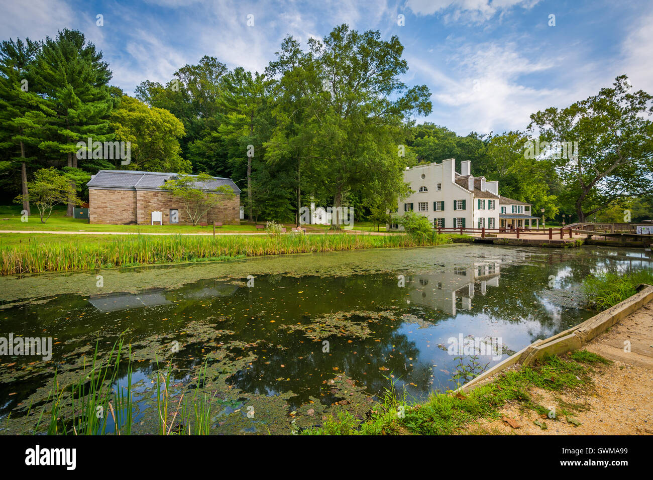 C & O Kanal, Chesapeake & Ohio Canal nationaler historischer Park, Maryland. Stockfoto