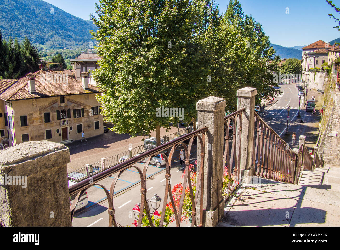 Feltre, einer Stadt im Dolomiti Bellunesi Nationalpark, Provinz Belluno, Region Venetien, Italien. Stockfoto