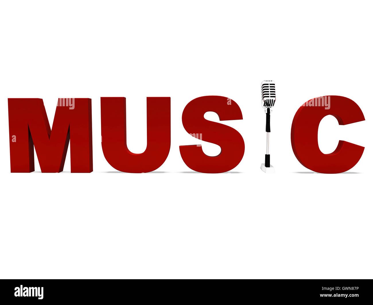 Musik-Wort und Mic zeigt Talent-Show oder ein Konzert Stockfoto
