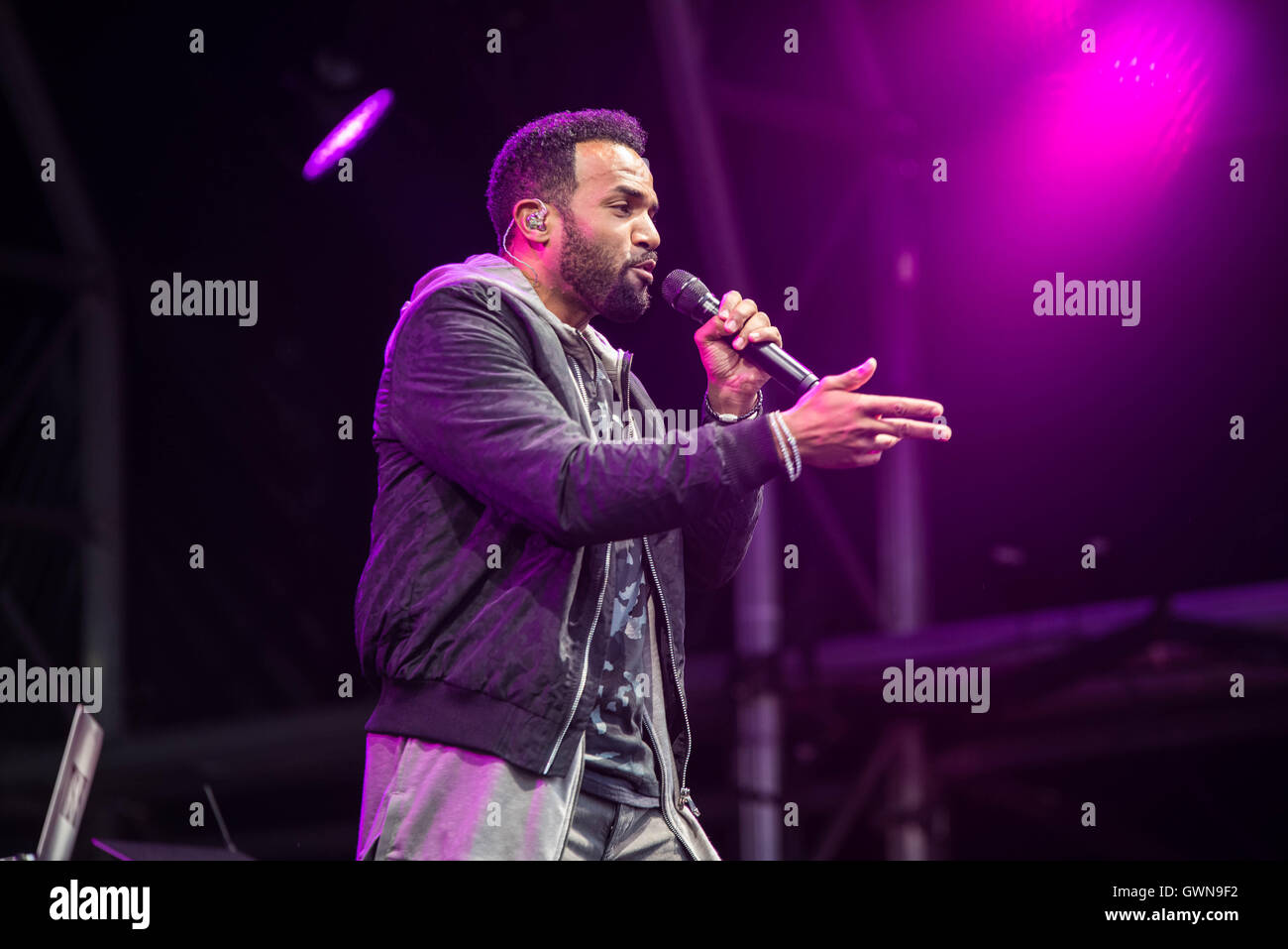 Craig führt am Tag 2 der Bestival 2016 um Robin Hill Country Park am 10. September 2016 in Newport, Isle Of Wight. Stockfoto