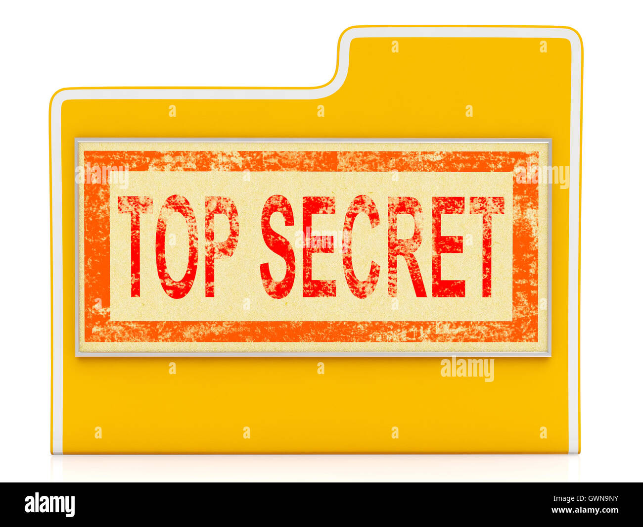 Top geheime Datei zeigt vertraulichen Ordner oder Dateien Stockfoto