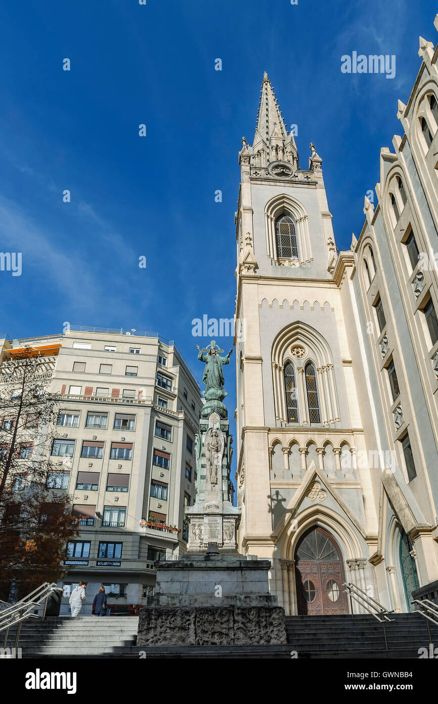 Kirche des Heiligen Herzens Jesu in der Stadt Santander, Kantabrien, Spanien. Stockfoto