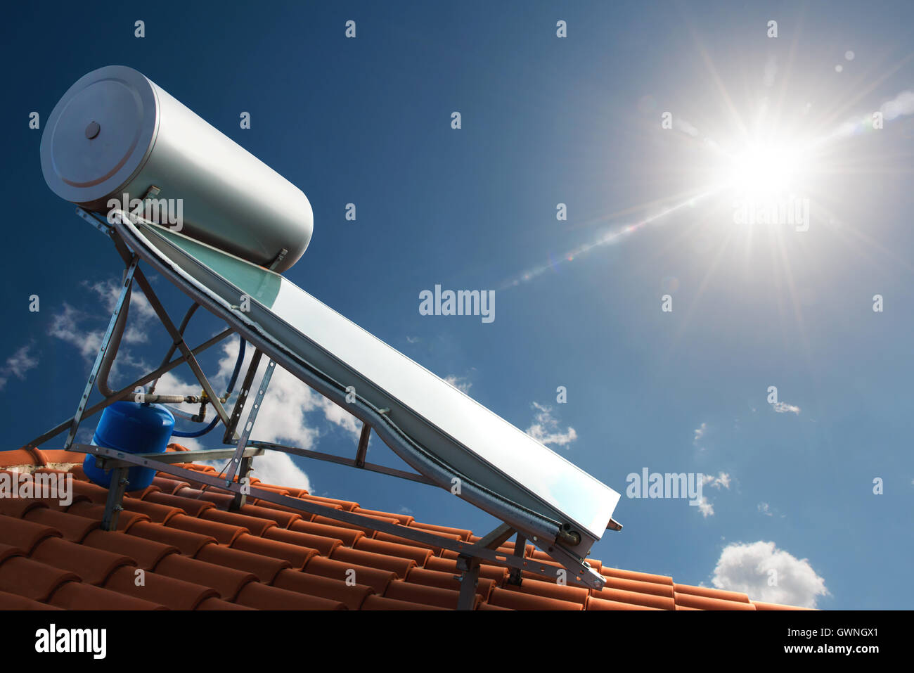 Erneuerbare Energie für Haus Stockfoto