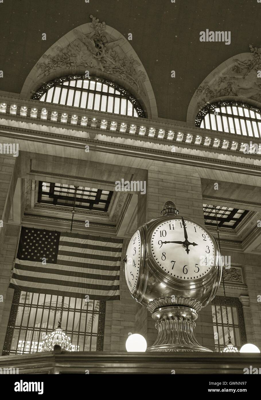 Die Uhr am Grand Central Stockfoto