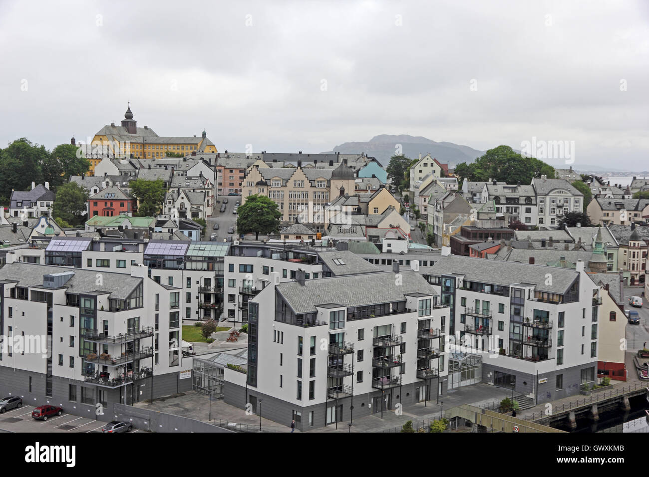 Stadt Alesund, Norwegen Stockfoto