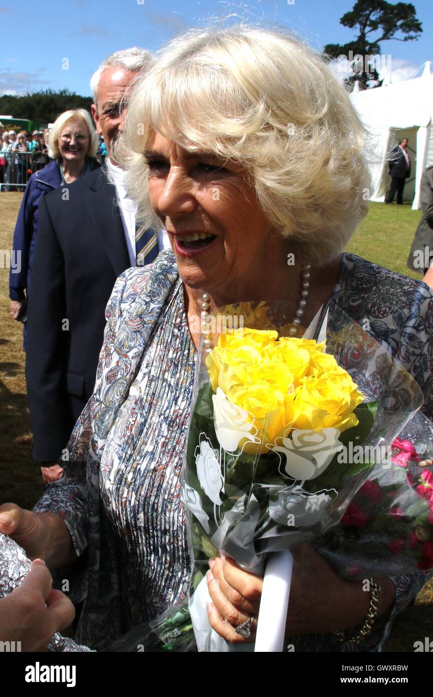 TRH der Prince Of Wales und der Duchess of Cornwall besuchen die 2016 Sandringham Flower Show, Norfolk Stockfoto