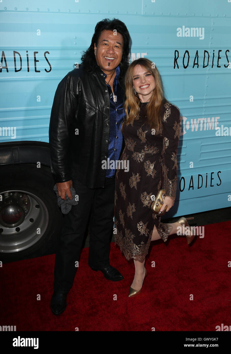 Premiere für Showtime "Roadies" mit: Branscombe Richmond, Jacqueline Byers wo: Los Angeles, California, Vereinigte Staaten von Amerika bei: 7. Juni 2016 Stockfoto