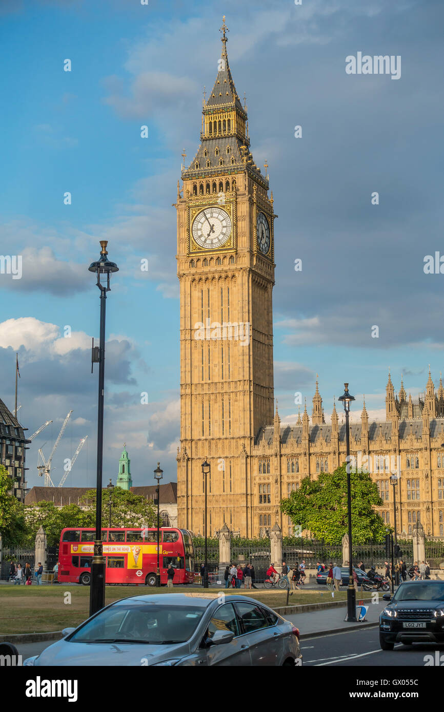 Big Ben-Victoria-Tower Parlament London England UK Stockfoto