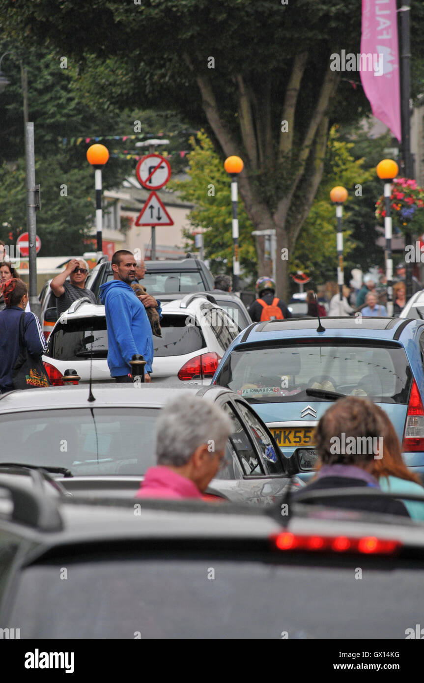 Verkehr in Falmouth, Cornwall Stockfoto