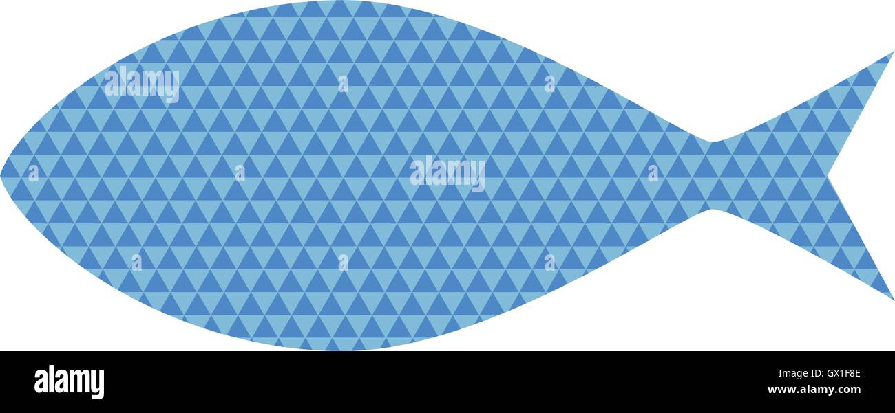 Fisch mit blauem Dreieck-Muster Stock Vektor