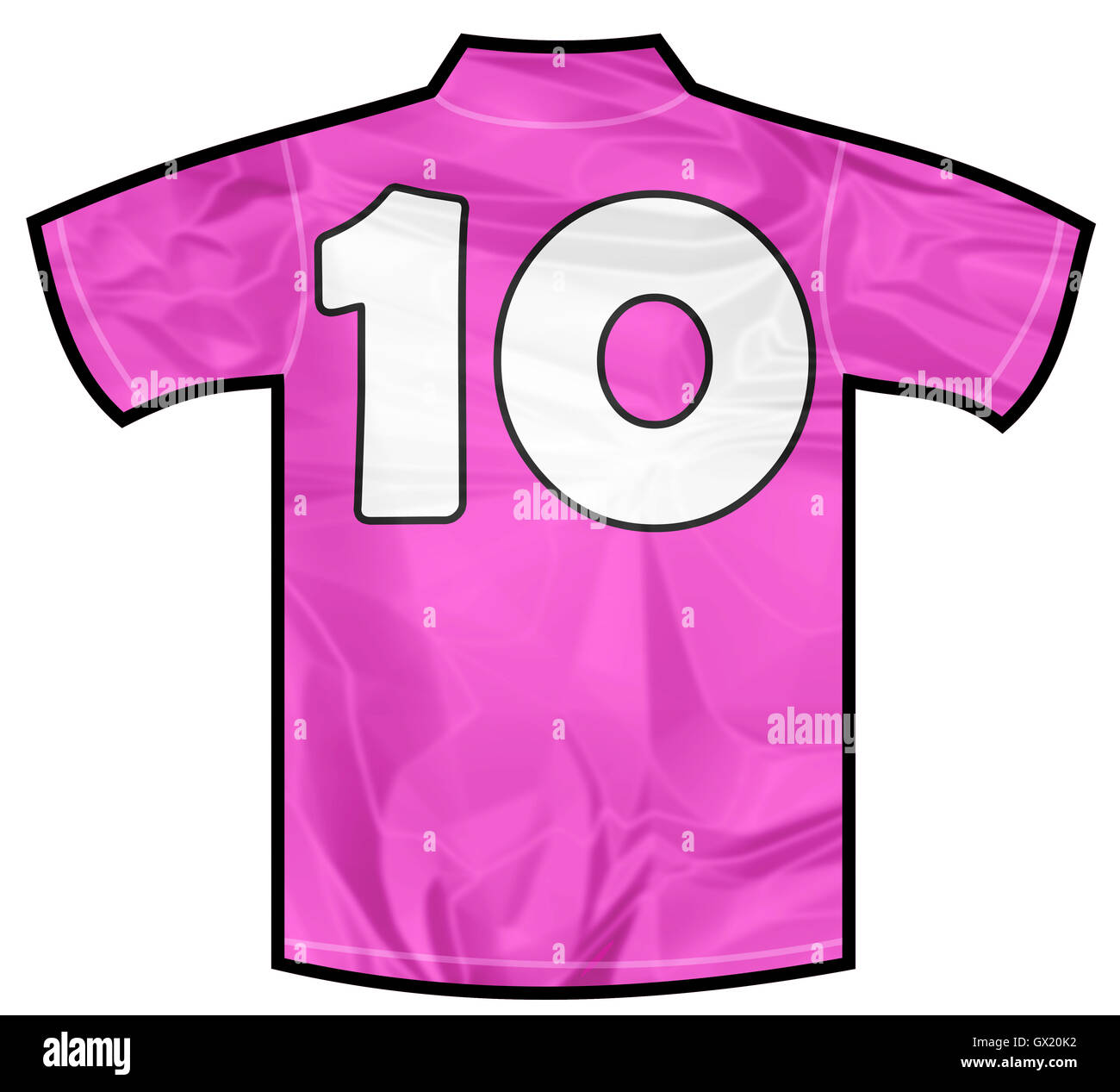 Rosa Hemd zehn Stockfoto
