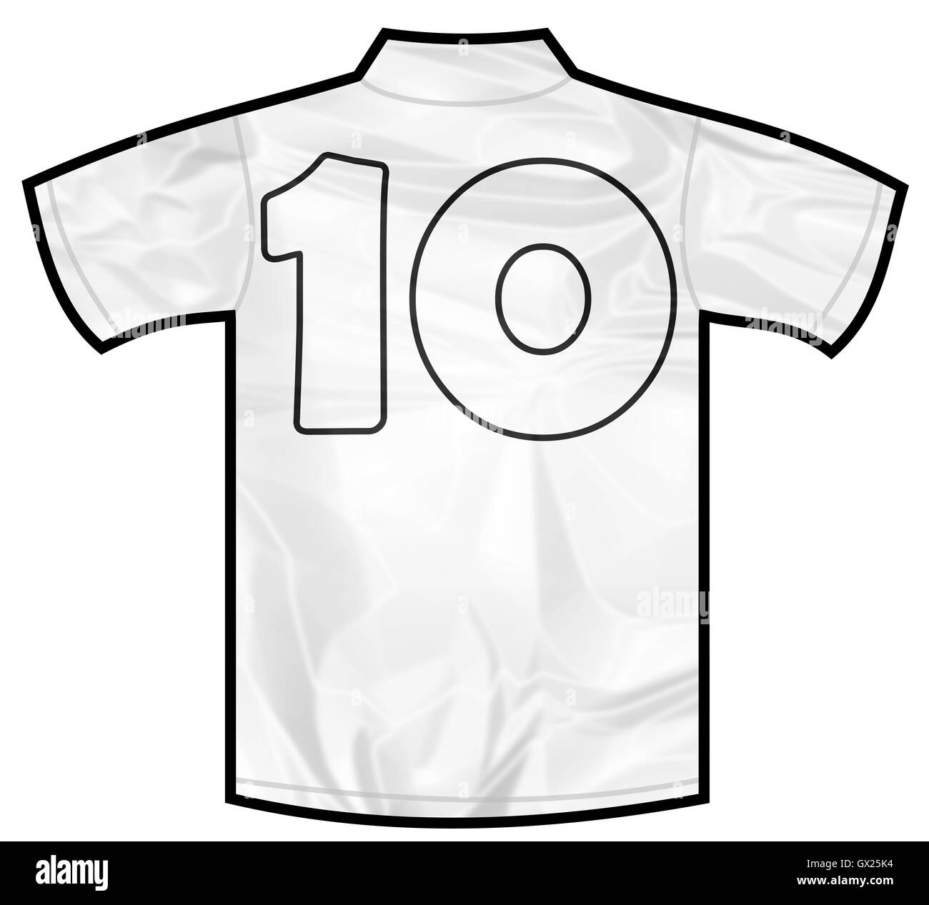 weißes Hemd zehn Stockfoto