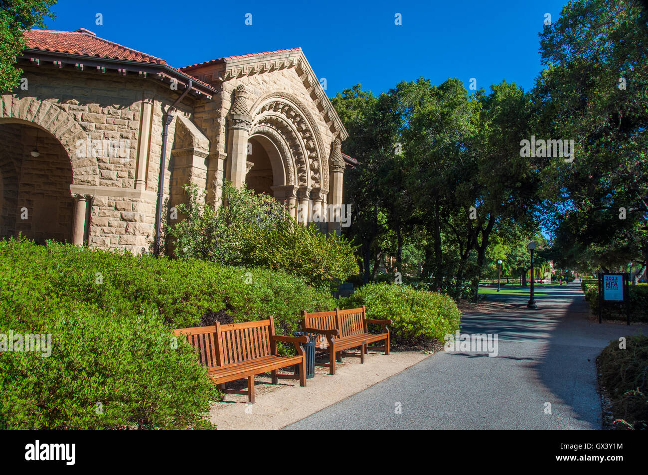 Campus der Stanford Universität in Palo Alto, Kalifornien Stockfoto