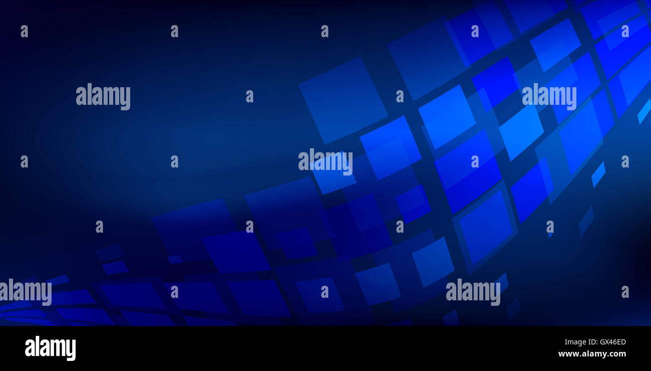 Blauer Hintergrund abstrakt mit digitalen Beleuchtungskonzept Linien. Stockfoto