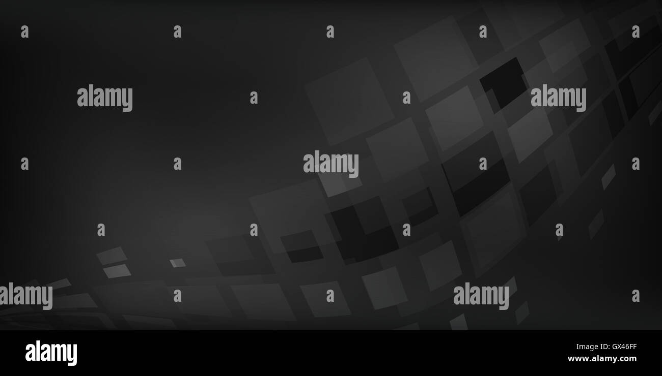 Schwarz grau abstrakten Hintergrund illustriert Grafiken mit Beleuchtung-Boxen. Stockfoto