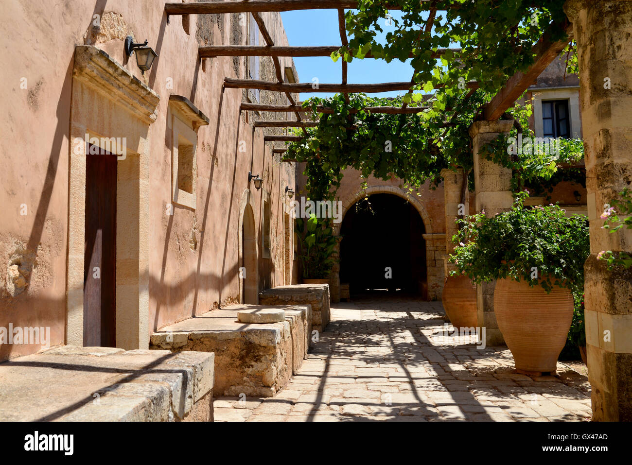 Kloster Arkadi griechischen Kirche Wahrzeichen Architektur detail Stockfoto